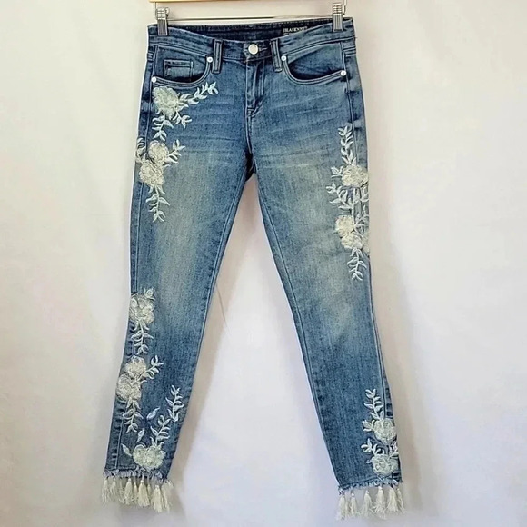 Blank NYC Crop Skinny Classique Jeans Lt. Wash Size 25 - Picture 1 of 15
